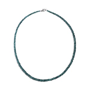 Certified & Appraised Rhapsody AAAA Monte Belo Indicolite 53.50 ctw Beaded Necklace in 950 Platinum (18-20 Inches)