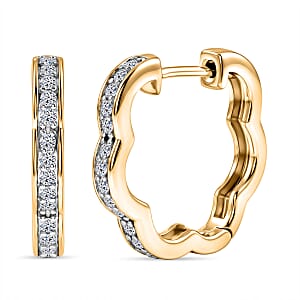 Luxuriant Lab Grown Diamond (G-H, SI) Earrings in 18K Vermeil YG Over Sterling Silver 0.30 ctw