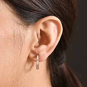 Luxuriant Lab Grown Diamond (G-H, SI) Earrings in 18K Vermeil YG Over Sterling Silver 0.30 ctw