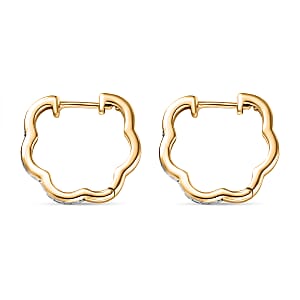 Luxuriant Lab Grown Diamond (G-H, SI) Earrings in 18K Vermeil YG Over Sterling Silver 0.30 ctw