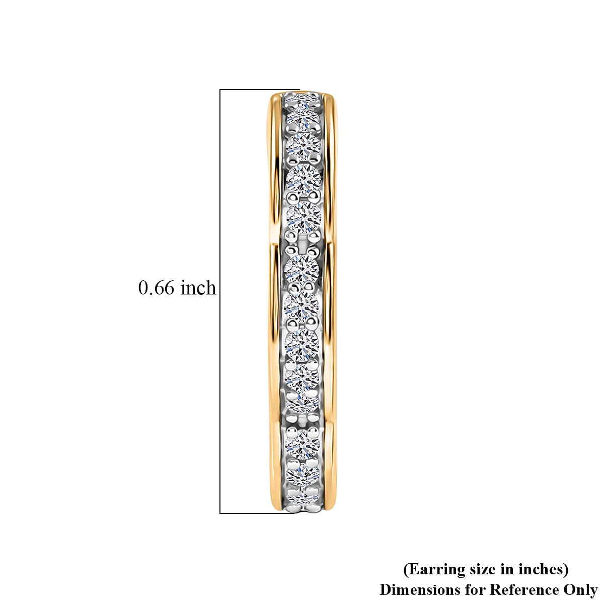 Luxuriant Lab Grown Diamond (G-H, SI) Earrings in 18K Vermeil YG Over Sterling Silver 0.30 ctw image number 4