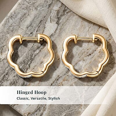 Luxuriant Lab Grown Diamond G-H SI 0.30 ctw Earrings in 18K Vermeil Yellow Gold Over Sterling Silver