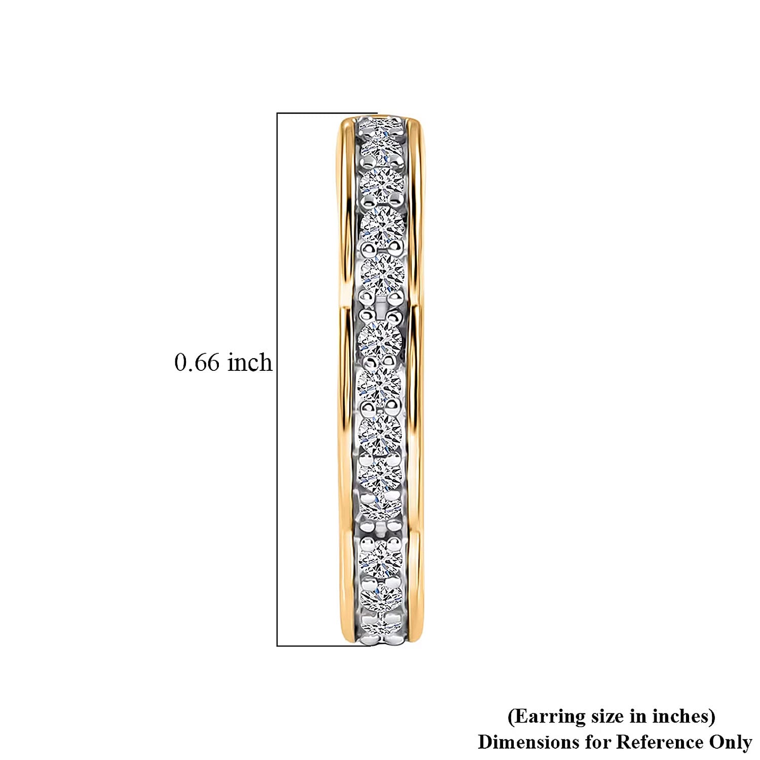 Luxuriant Lab Grown Diamond G-H SI 0.30 ctw Earrings in 18K Vermeil Yellow Gold Over Sterling Silver (Del. In 10-12 Days)