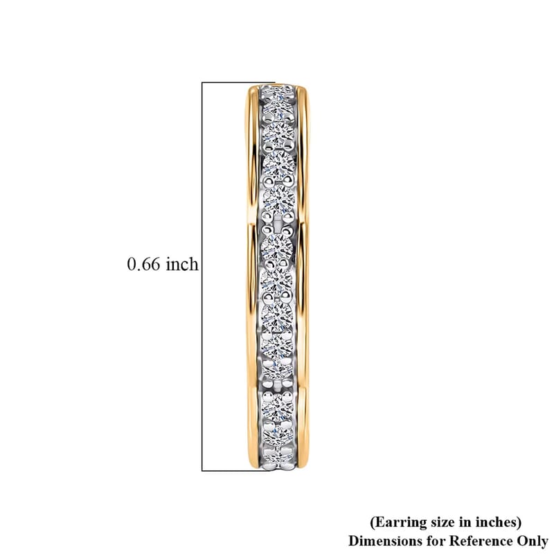 Luxuriant Lab Grown Diamond G-H SI 0.30 ctw Earrings in 18K Vermeil Yellow Gold Over Sterling Silver