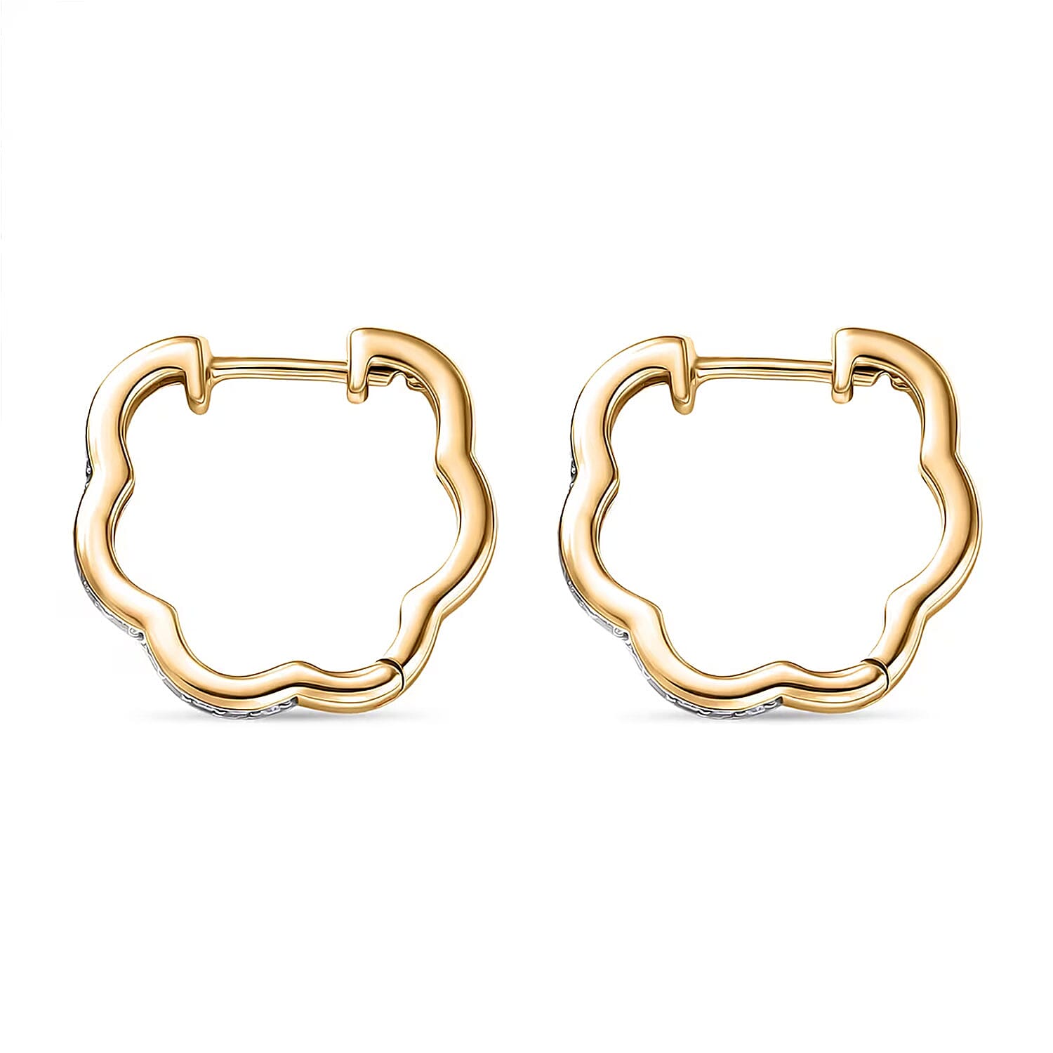 Luxuriant Lab Grown Diamond G-H SI 0.30 ctw Earrings in 18K Vermeil Yellow Gold Over Sterling Silver (Del. In 10-12 Days)