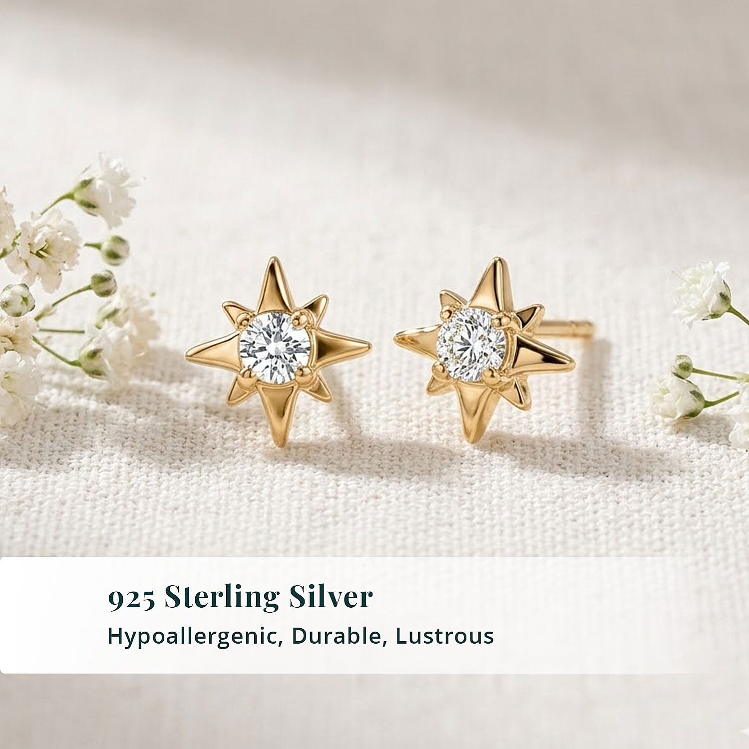 Luxuriant Lab Grown Diamond G-H SI 0.20 ctw Earrings in 18K Vermeil Yellow Gold Over Sterling Silver