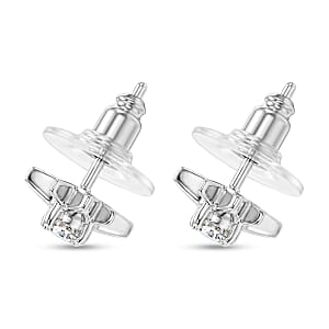 Luxuriant Lab Grown Diamond G-H SI 0.20 ctw Earrings in Rhodium Over Sterling Silver (Del. In 10-12 Days)