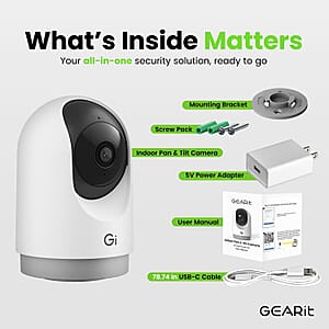 Gearit Smart Wireless Indoor Security Camera (Ships in 8-10 Business Days)