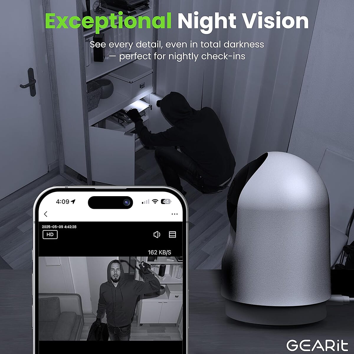 Gearit Smart Wireless Indoor Security Camera (Ships in 8-10 Business Days) image number 3