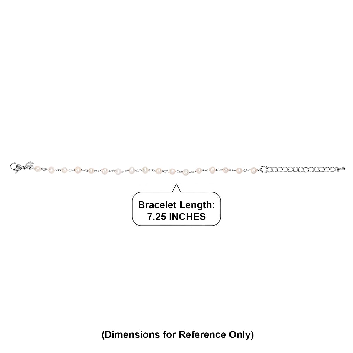 EverTrue Fresh Water Pearl Beaded Bracelet in Stainless Steel 7.25-9.25 In image number 4