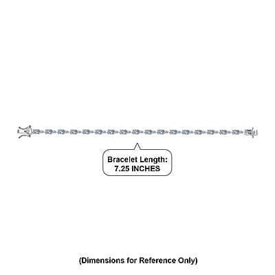 Premium Mangoro Aquamarine and Luxuriant Lab Grown Diamond G-H SI 8.35 ctw Timeless Bracelet in Rhodium Over Sterling Silver (7.25 In)