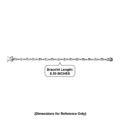 Premium Mangoro Aquamarine and Luxuriant Lab Grown Diamond G-H SI 7.40 ctw Timeless Bracelet in Rhodium Over Sterling Silver (6.50 In)