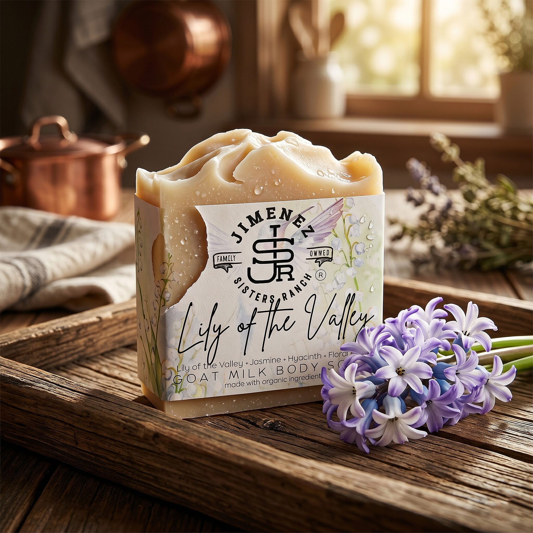 Jimenez Sisters Ranch Goat Milk Body Soap- Lily of the Valley (5oz)