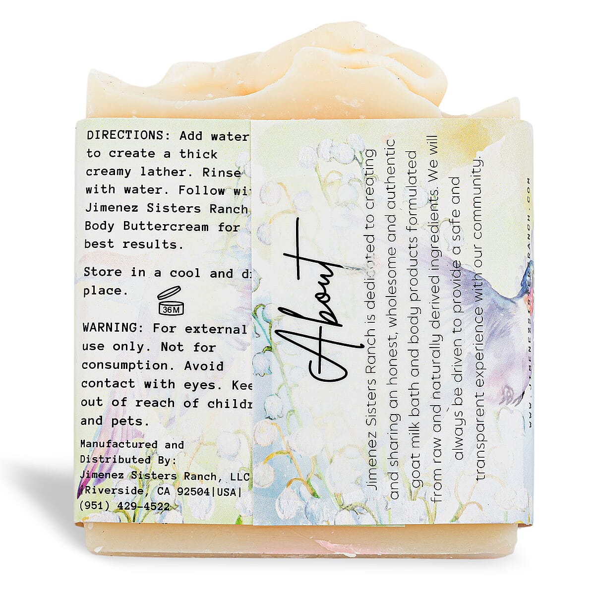 Jimenez Sisters Ranch Goat Milk Body Soap- Lily of the Valley (5oz) image number 8