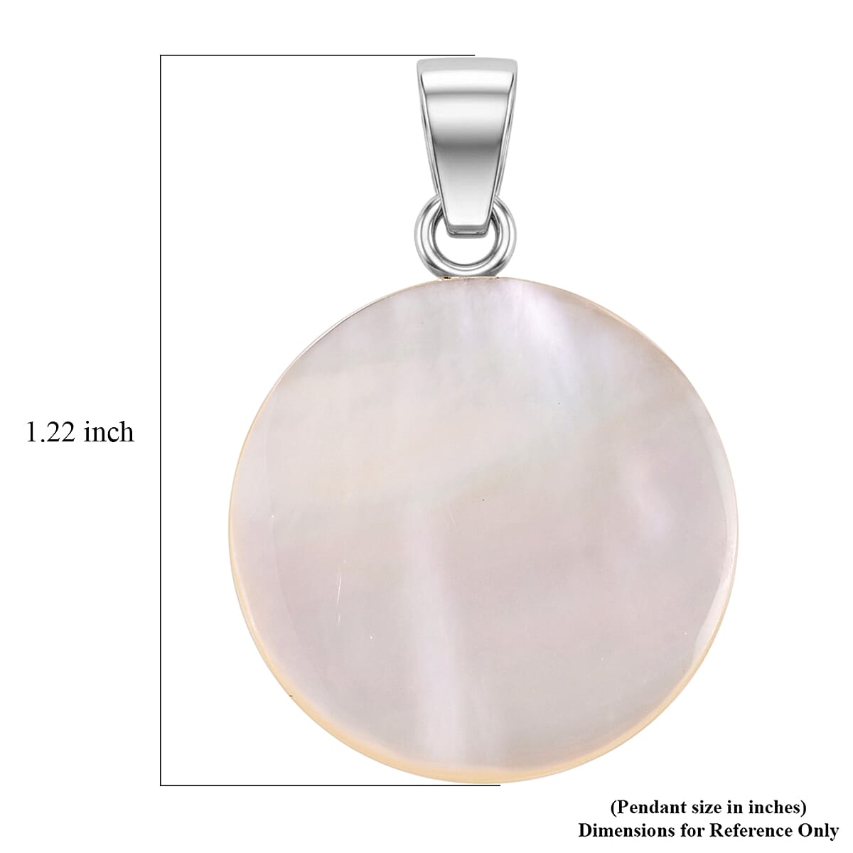 Bali Legacy Mother Of Pearl Pendant without Chain in Sterling Silver