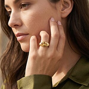 D'Joy AAA Brazilian Heliodor 0.90 ctw Ring in 18K Vermeil Yellow Gold Over Sterling Silver (Size  6.0)