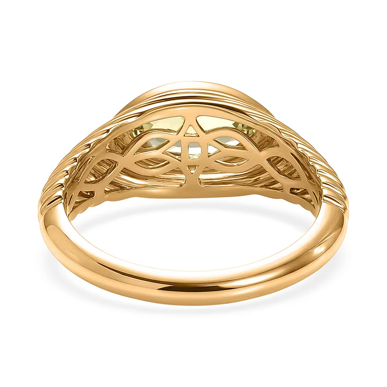 D'Joy AAA Brazilian Heliodor 0.90 ctw Ring in 18K Vermeil Yellow Gold Over Sterling Silver (Size  6.0)