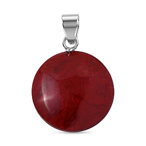 Bali Legacy Red Coral Pendant without Chain in Sterling Silver