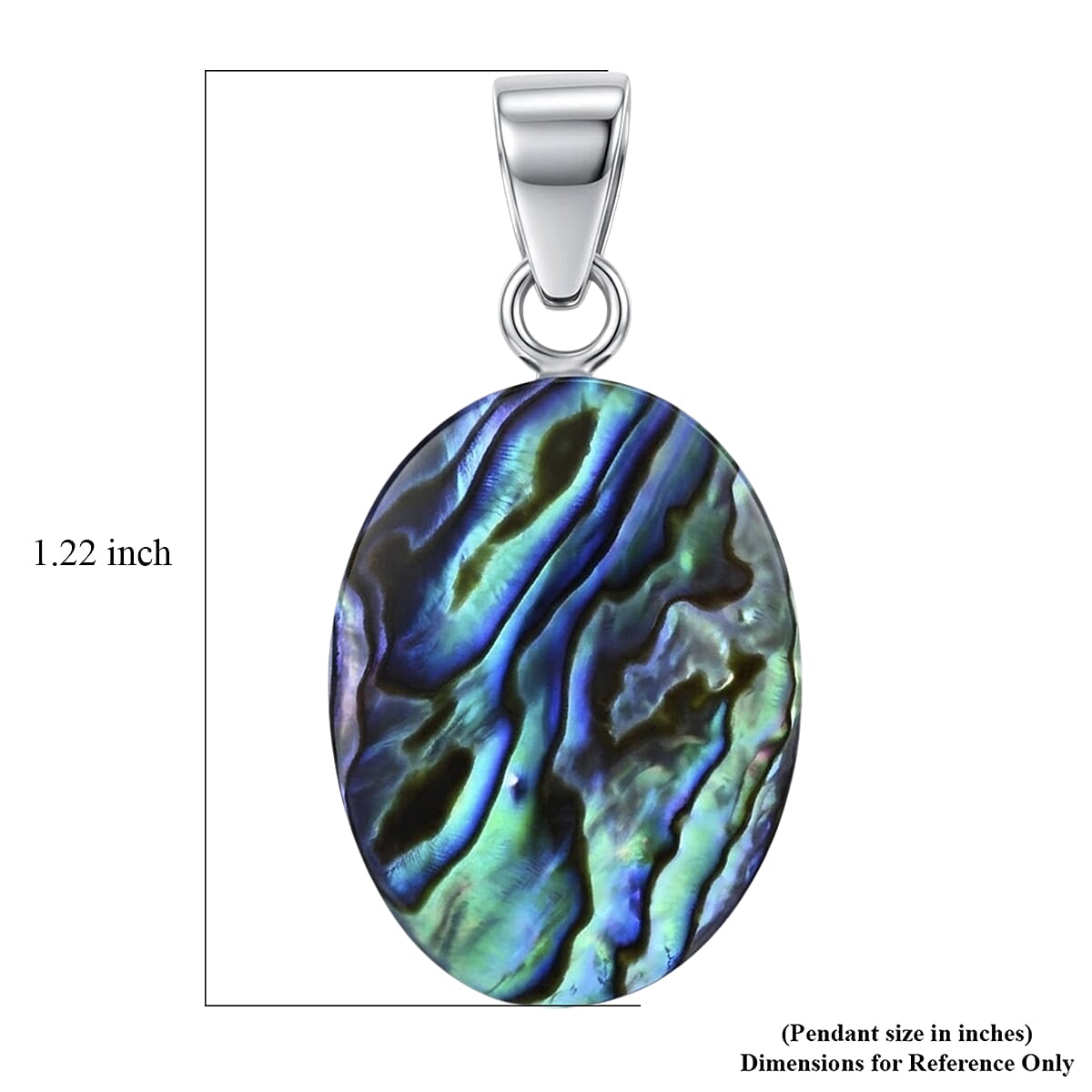 Bali Legacy Abalone Shell Pendant without Chain in Sterling Silver