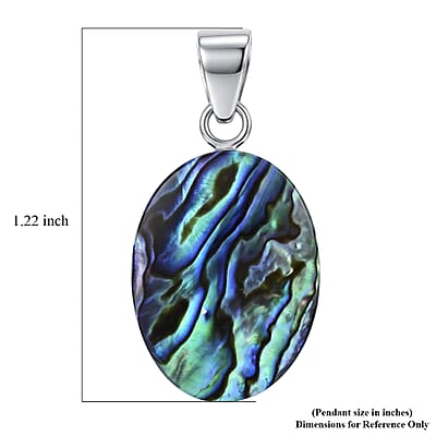 Bali Legacy Abalone Shell Pendant without Chain in Sterling Silver