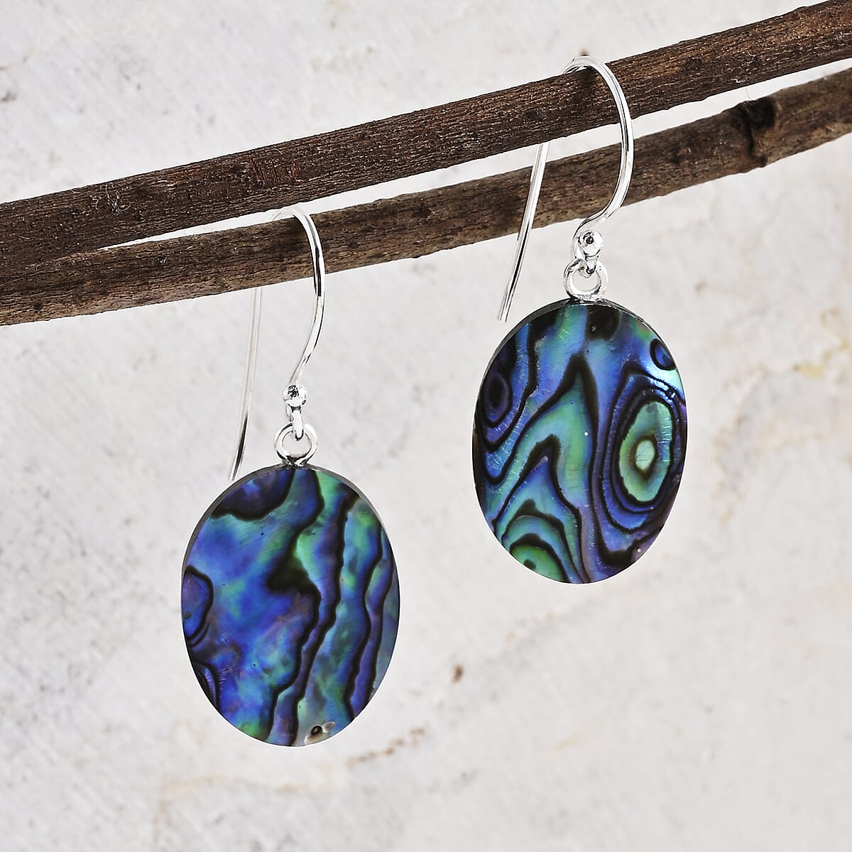Bali Legacy Abalone Shell Earrings in Sterling Silver image number 1