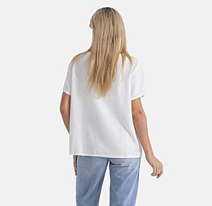 La Marey White Glitter Top - One Size Fits Most