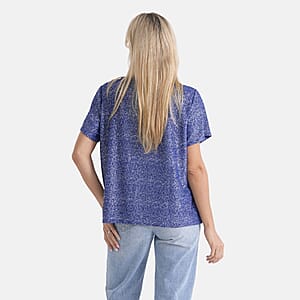 La Marey Blue Glitter Top - One Size Fits Most