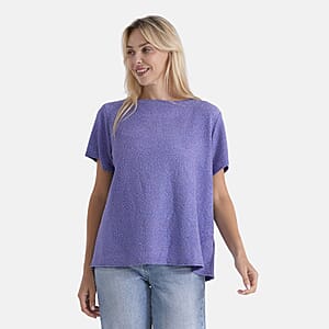 La Marey Purple Glitter Top - One Size Fits Most