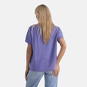 La Marey Purple Glitter Top - One Size Fits Most