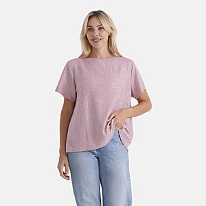 La Marey Pink Glitter Top - One Size Fits Most