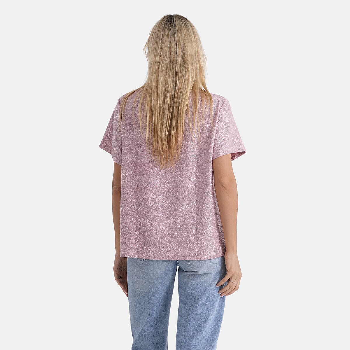 La Marey Pink Glitter Top - One Size Fits Most image number 2