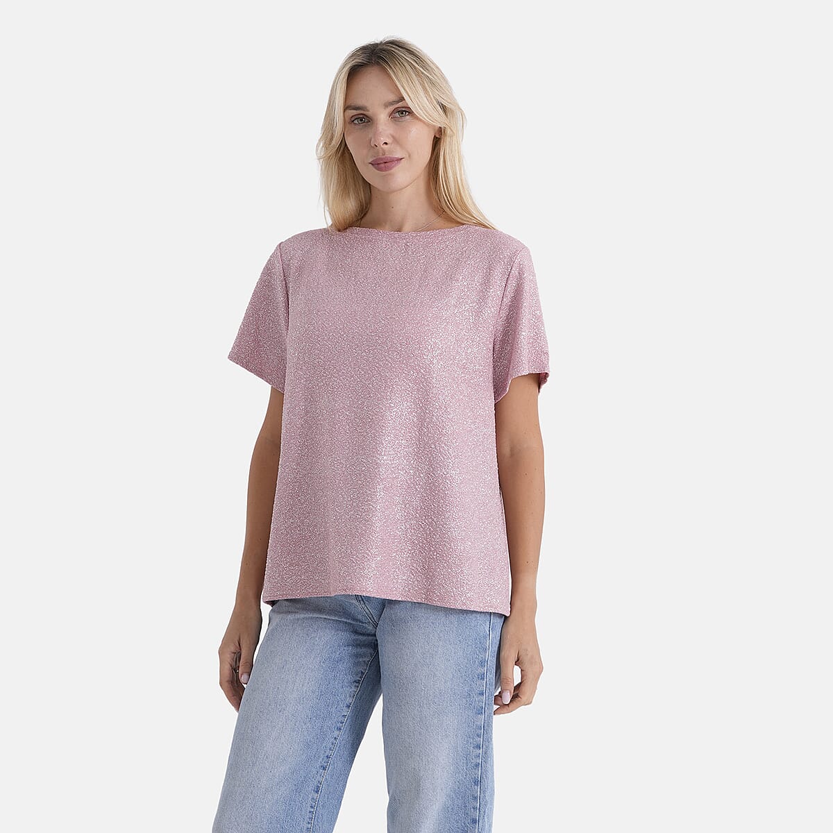 La Marey Pink Glitter Top - One Size Fits Most image number 3
