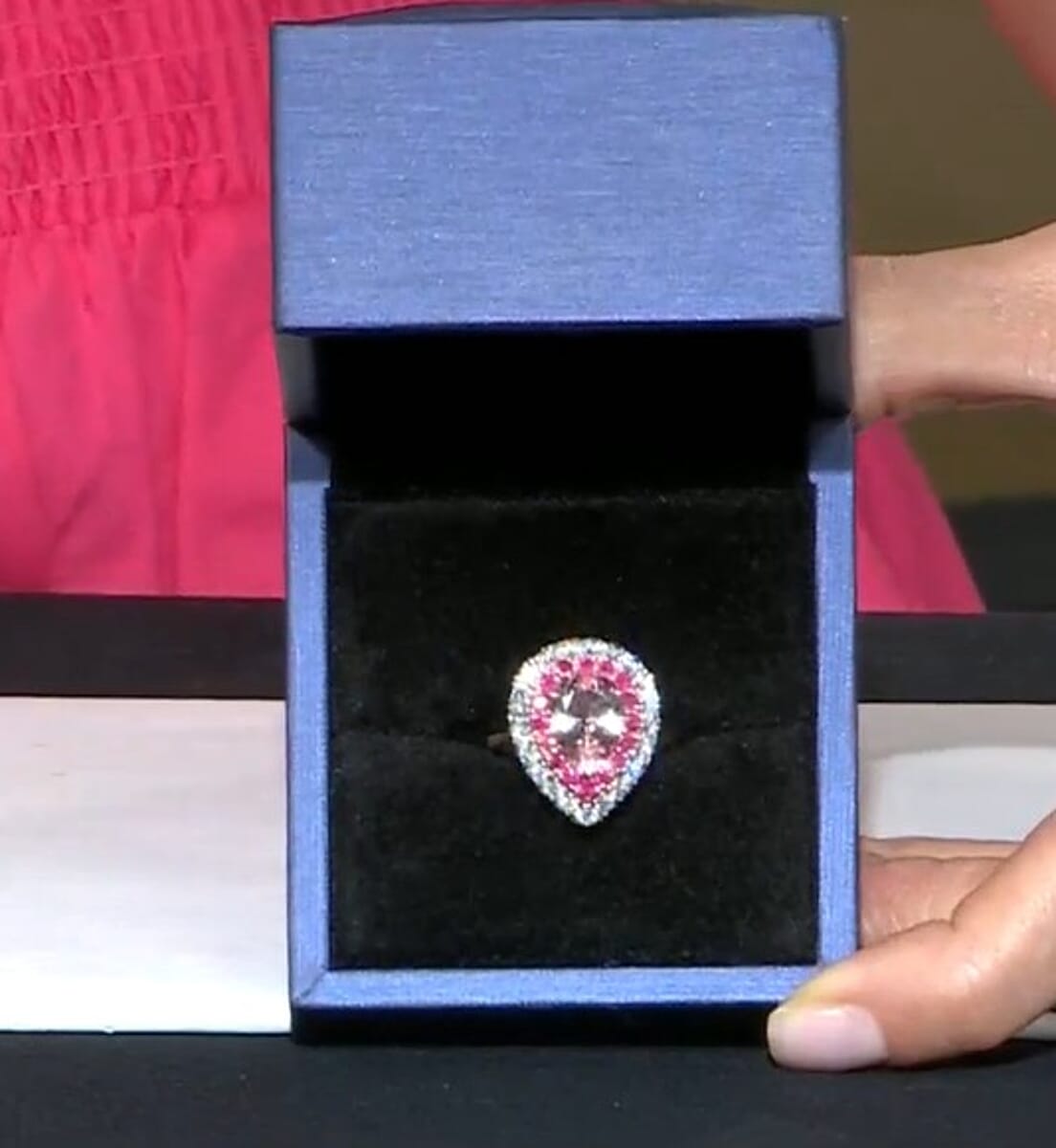 Certified & Appraised AAA Pink Morganite, Mozambique Ruby and Luxuriant Lab Grown Diamond G-H SI 3.20 ctw Ring in 10K Rose Gold (Size 10.0) image number 5