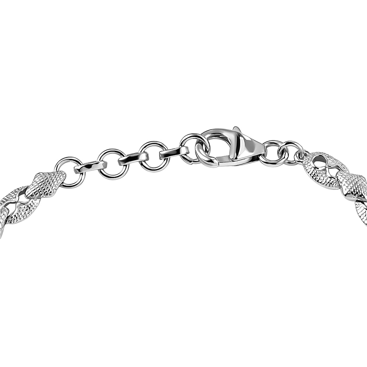 D'Joy Fancy Bracelet in Rhodium Over Sterling Silver (7.25 In) 7.35 Grams image number 3