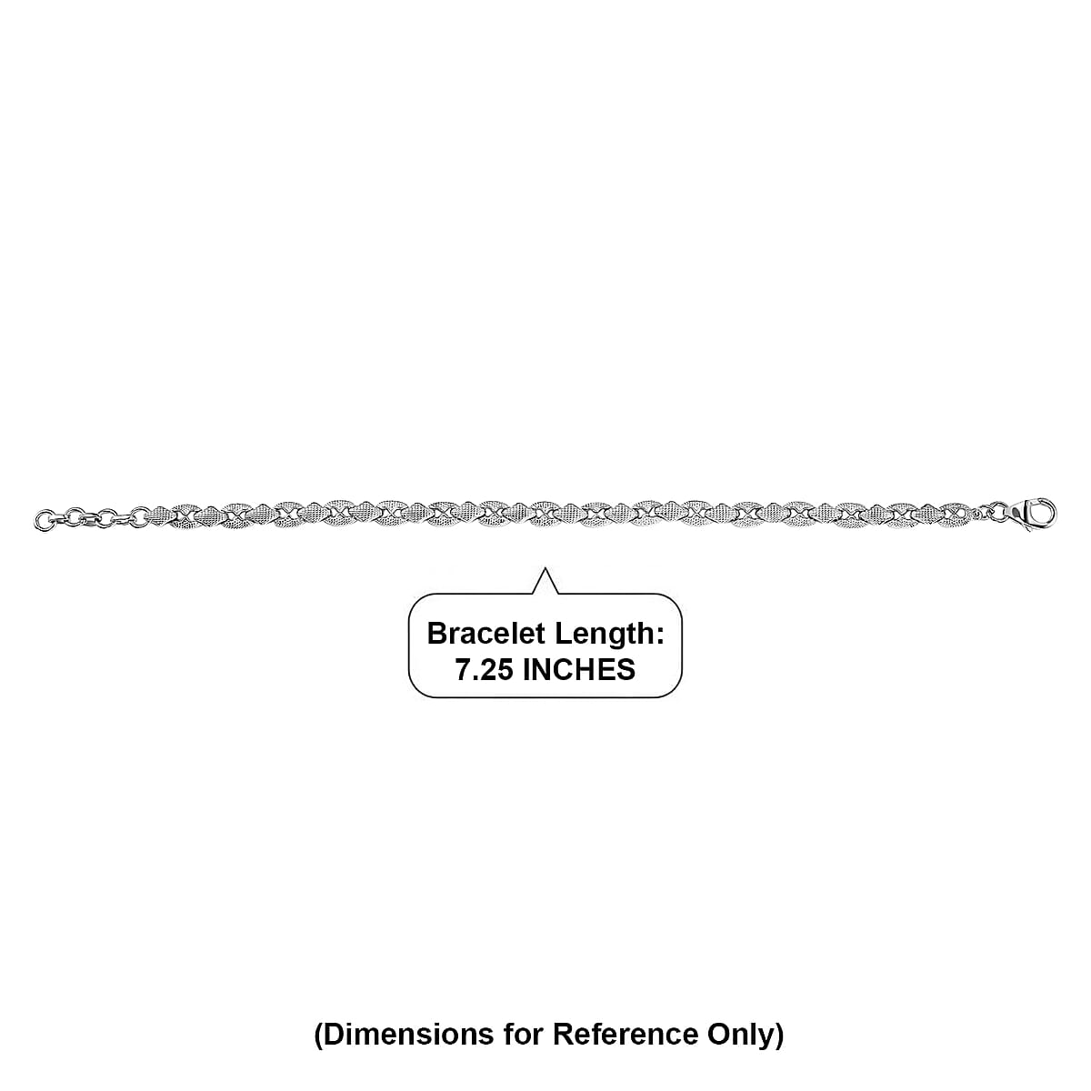D'Joy Fancy Bracelet in Rhodium Over Sterling Silver (7.25 In) 7.35 Grams image number 4