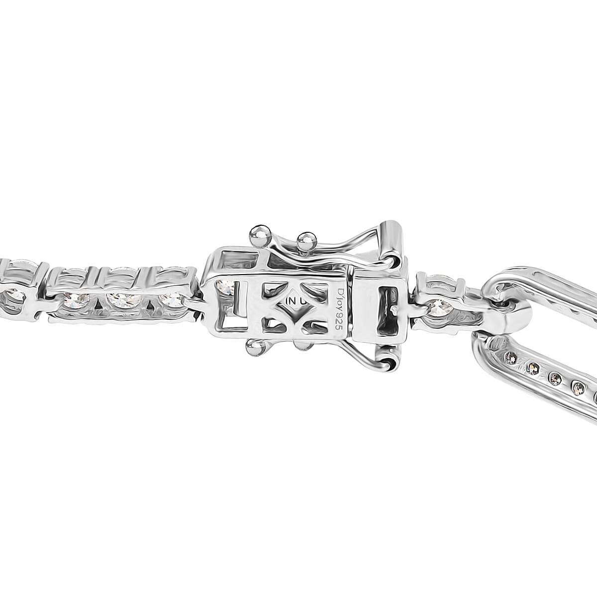 D'Joy Moissanite 4.10 ctw Bracelet in Rhodium Over Sterling Silver (7.25 In) image number 3