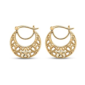 EverTrue Bronzella Collection Hoop Earrings in 18K Yellow Gold Plated Bronze