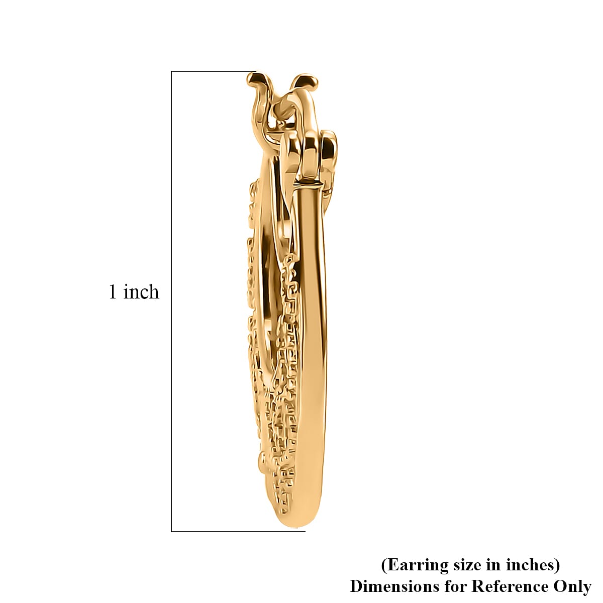 EverTrue Bronzella Collection Hoop Earrings in 18K Yellow Gold Plated Bronze image number 4