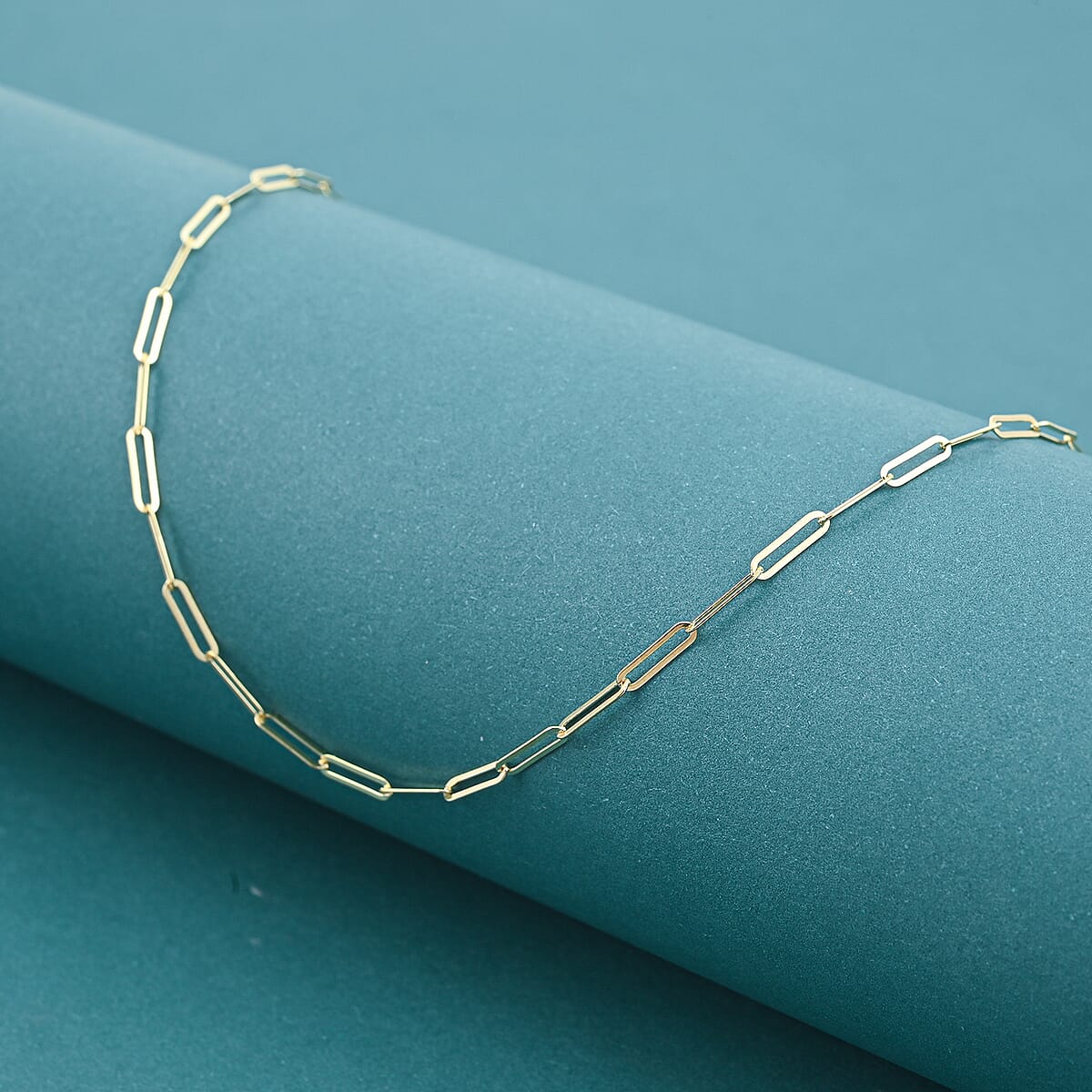 Italian 2mm Paperclip Chain Necklace in 10K Yellow Gold 1.80 Grams (18 Inches) image number 1