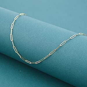 Italian 2mm Paperclip Chain Necklace in 10K Yellow Gold 1.80 Grams (18 Inches)