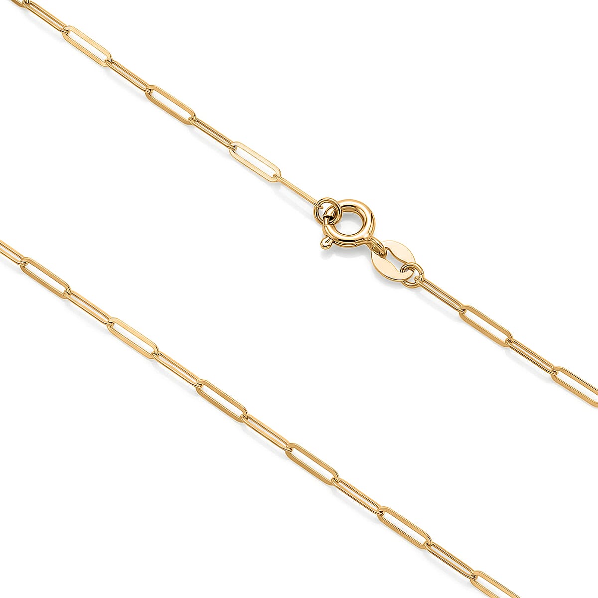 Italian 2mm Paperclip Chain Necklace in 10K Yellow Gold 1.80 Grams (18 Inches) image number 3