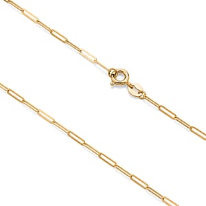 Italian 2mm Paperclip Chain Necklace in 10K Yellow Gold 1.80 Grams (18 Inches)