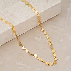 Italian Heart Necklace in 10K Yellow Gold 2.3 Grams (18 Inches)