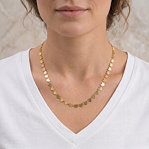 Italian Heart Necklace in 10K Yellow Gold 2.3 Grams (18 Inches)