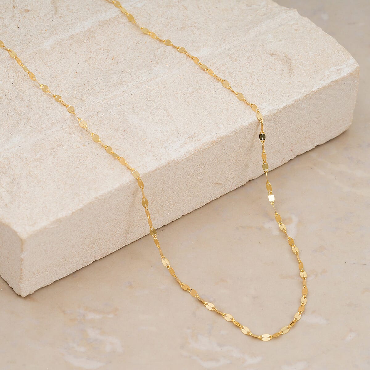 Italian 10K Yellow Gold 1.6mm PETALI NECKLACE (18 Inches) (0.7 g) image number 1