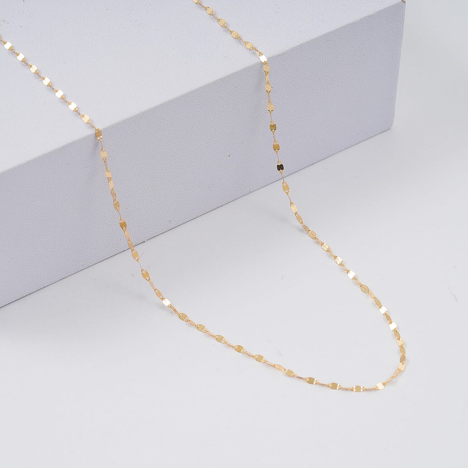 Italian 10K Yellow Gold 1.6mm PETALI NECKLACE (20 Inches) (0.75 g)