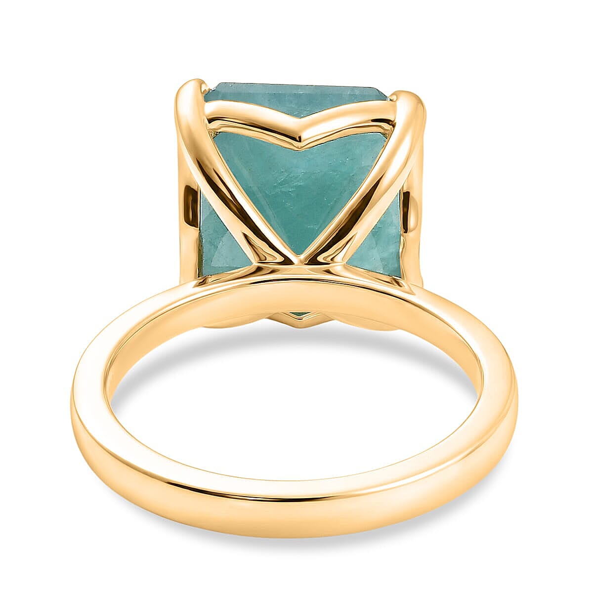 Luxoro Premium Grandidierite 8.60 ctw Timeless Solitaire Ring in 10K Yellow Gold (Size 10.0) image number 4