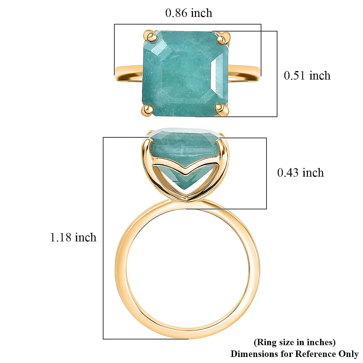 Luxoro Premium Grandidierite 8.60 ctw Timeless Solitaire Ring in 10K Yellow Gold (Size 10.0) image number 5