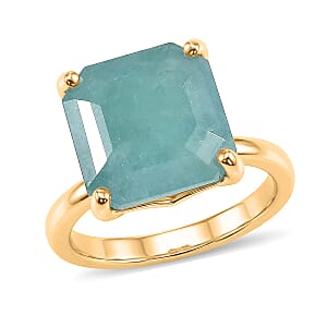 Luxoro Premium Grandidierite 8.60 ctw Timeless Solitaire Ring in 10K Yellow Gold (Size 5.0)