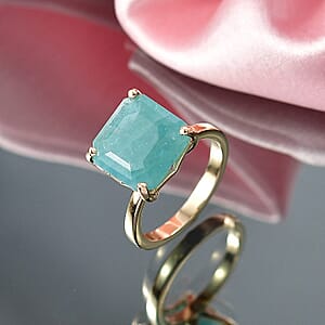 Luxoro Premium Grandidierite 8.60 ctw Timeless Solitaire Ring in 10K Yellow Gold (Size 5.0)